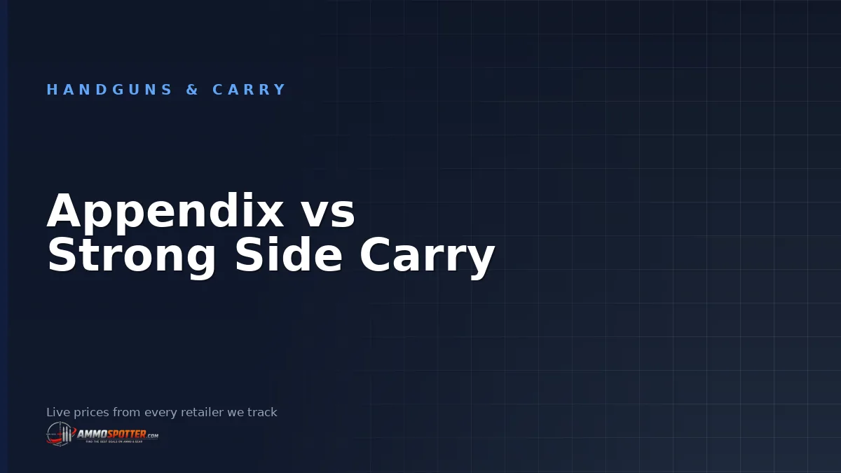 Appendix vs Strong Side Carry: What the Holster Shelf Says