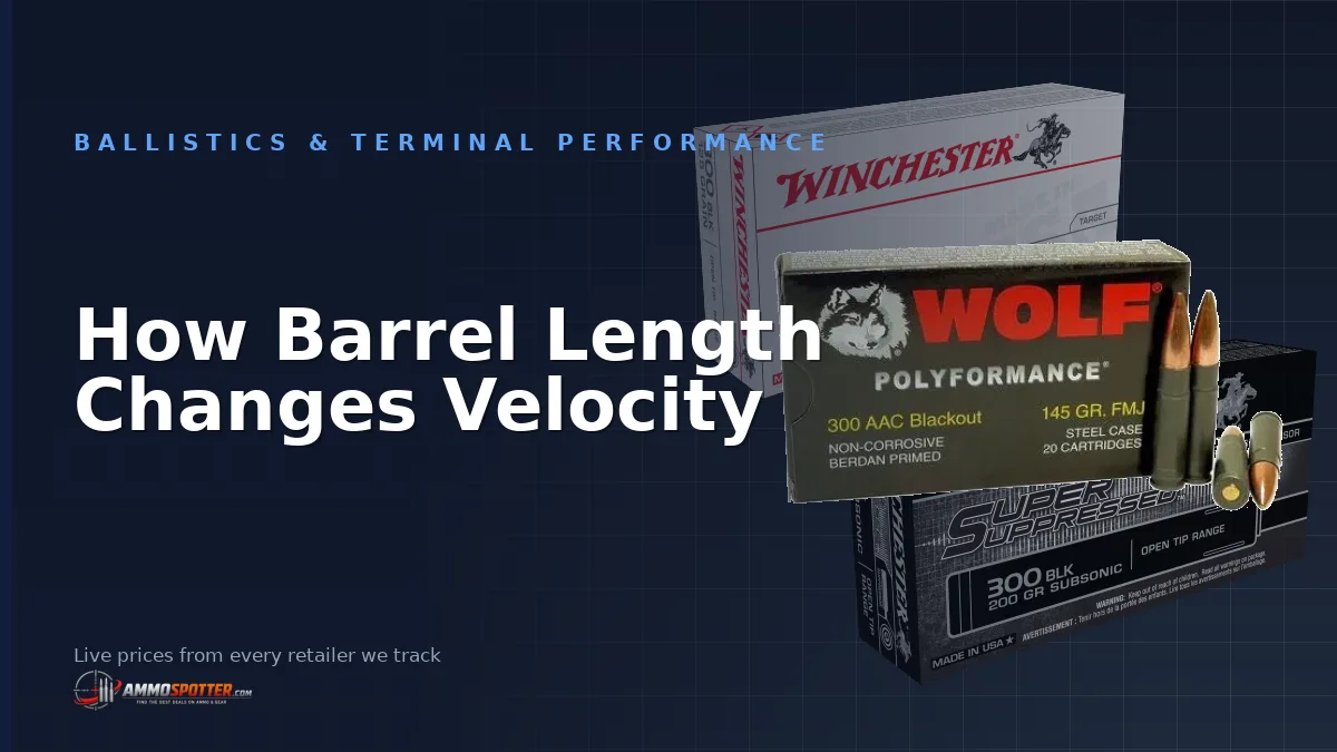 How Barrel Length Changes Velocity — And What It Should Change About Your Ammo