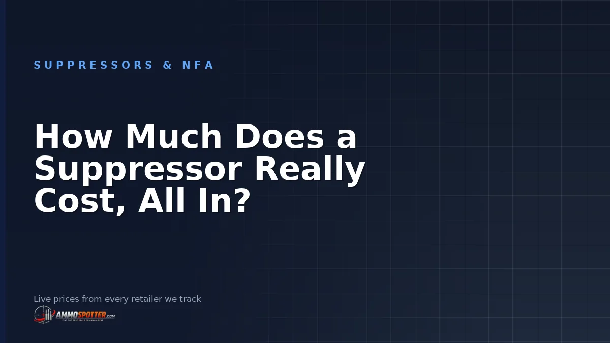 How Much Does a Suppressor Really Cost, All In?
