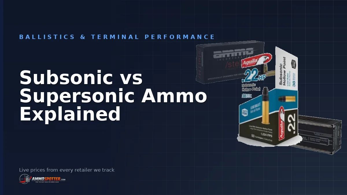 Subsonic vs Supersonic Ammo Explained: What Actually Goes Quiet