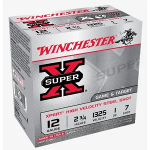 WINCHESTER AMMO 12Ga SuperX HV Steel Shot 2-3/4" 7 Shot 25rd