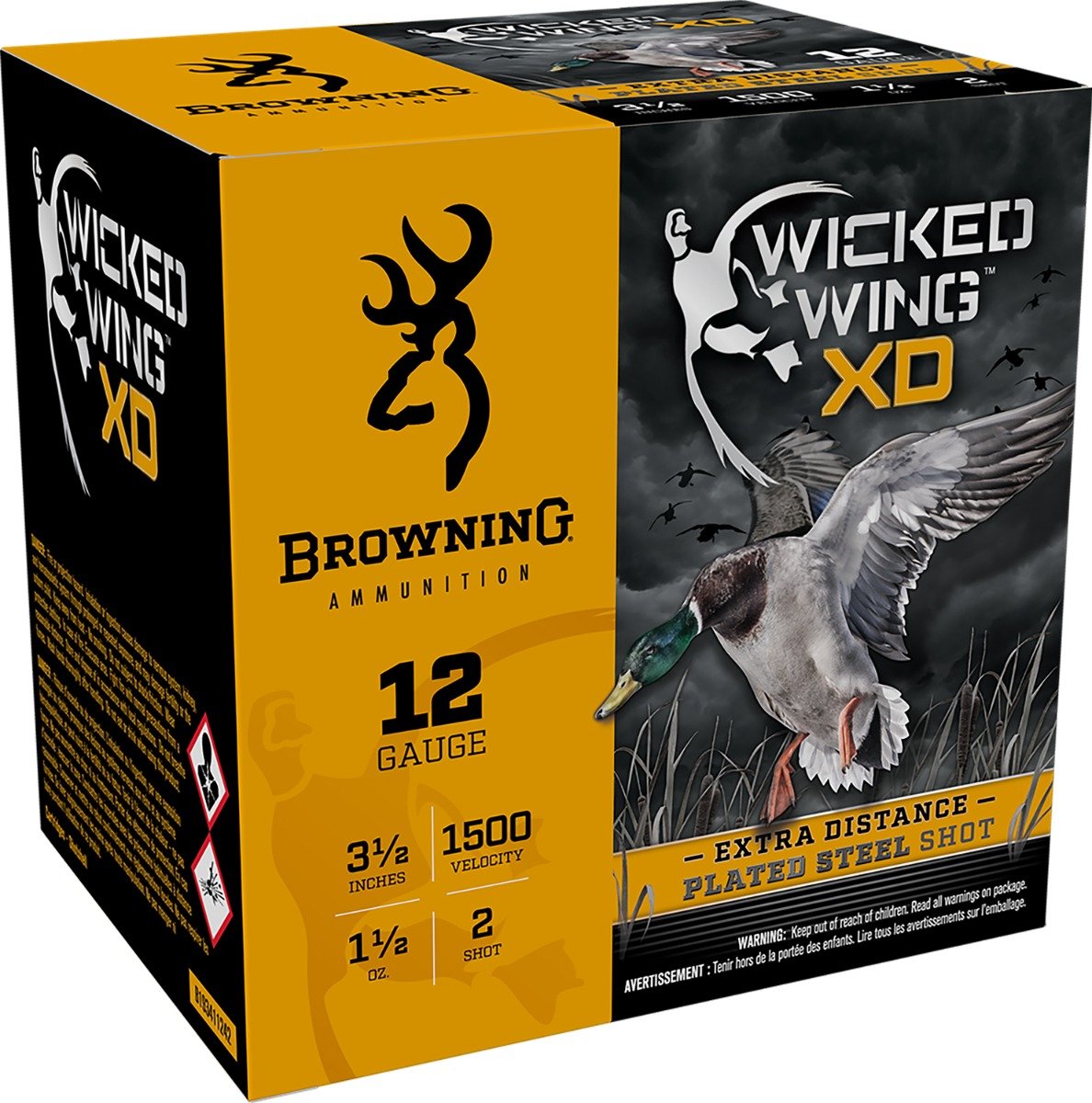Browning 12ga 3.5" 1.5oz #2 BXD Steel Shotshell