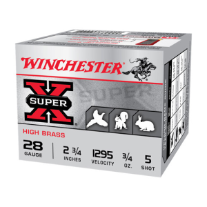 WINCHESTER SuperX 28 Gauge 2-3/4" 3/4oz #5 High Brass Shotgun Ammunition | 250 Round Case