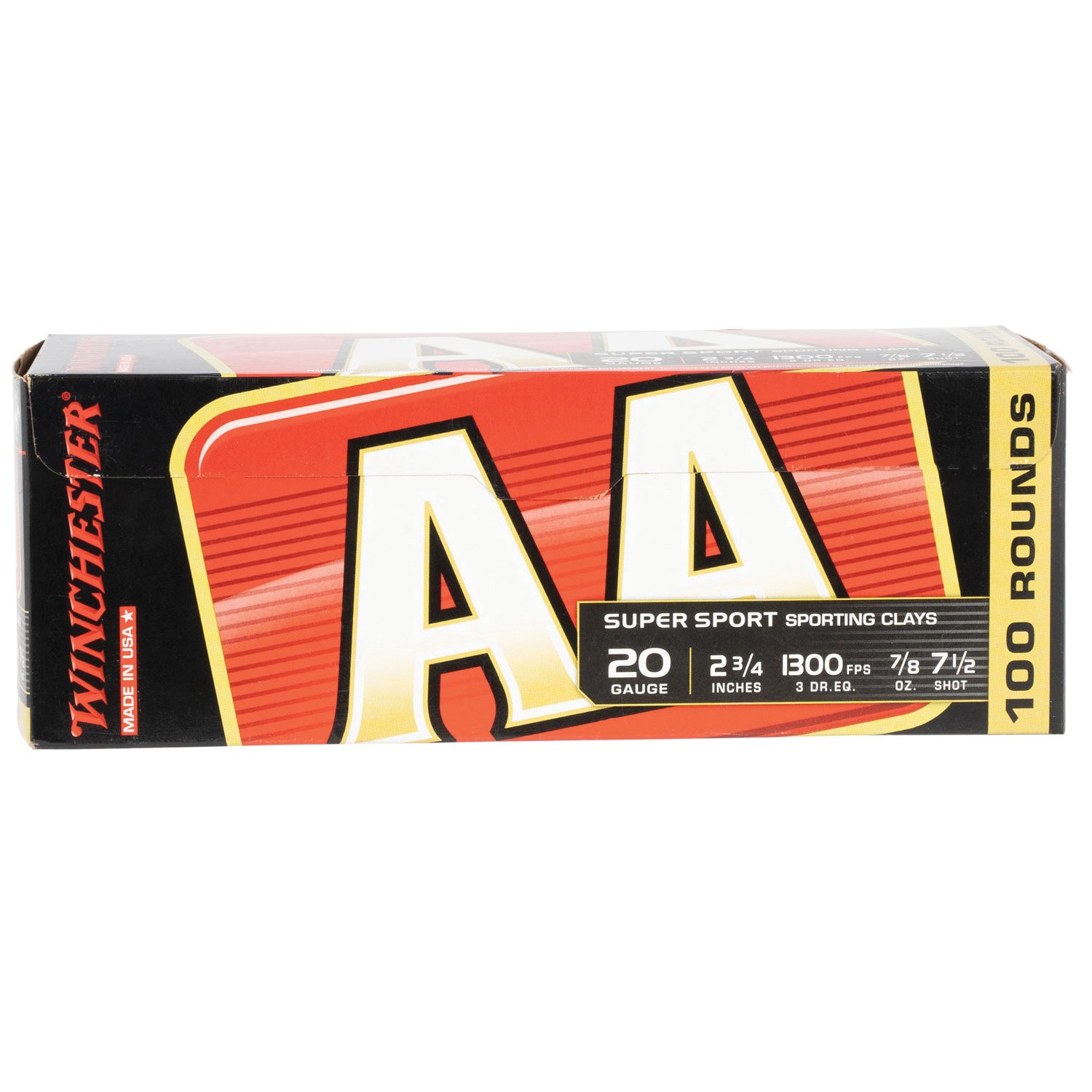 Winchester AA Sporting Clay 20 Gauge 2.75" #7.5 - 0.87 oz - 100rds - AASC207VP