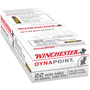 WINCHESTER USA Dynapoint 22 WMR 45 gr Copper Plated Hollow Point Ammunition | 50 Rounds