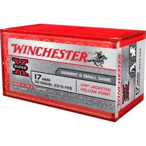 WINCHESTER Super X Varmint & Small Game 17 HMR 20gr XTP JHP Ammunition | 50 Rounds