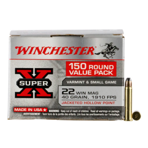 WINCHESTER Super X 22 WMR 40 gr Jacket Hollow Point Ammunition | 150 Rounds