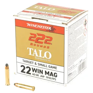 WINCHESTER AMMO 22 WMR TALO Power-Point 40Gr JHP 222rd