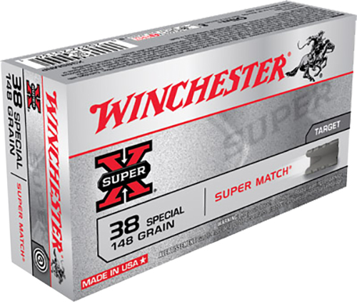 Winchester Ammunition Super-X 148 gr Lead Wad Cutter .38 Spl Ammo, 50/box - X38SMRP