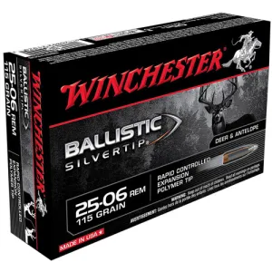 WINCHESTER AMMO 25-06 Rem 115Gr Ballistic Silvertip 20rd