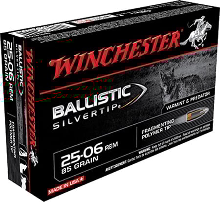 Winchester 25-06 85gr Ballistic SiverTip Ammunition 20rds - SBST2506A