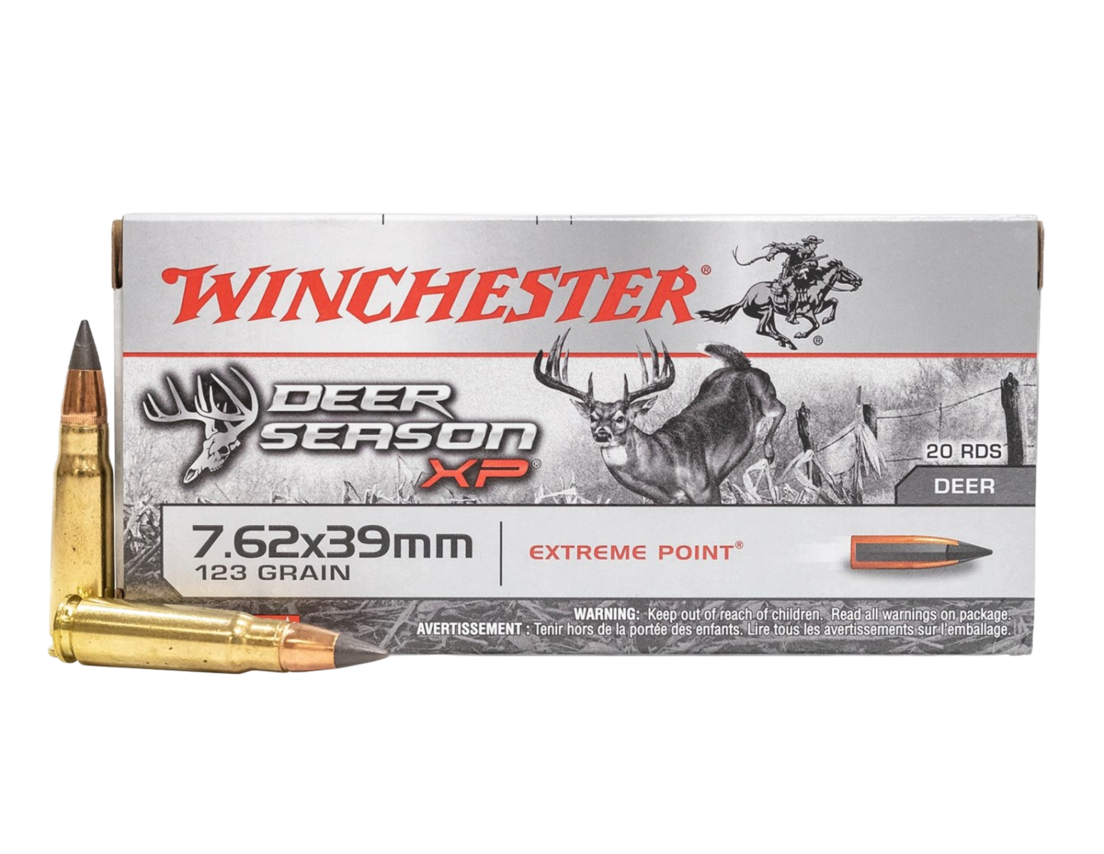 Winchester Deer Season XP 7.62x39mm 123 gr 20 Rounds Ammunition - X76239DS