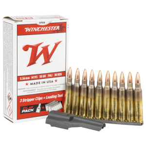 WINCHESTER M193 Stripper Clips 5.56 NATO 55gr FMJ Ammunition | 30 Rounds