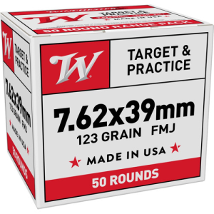 WINCHESTER Target & Practice 7.62x39 123gr FMH LC Ammunition | 50 Rounds