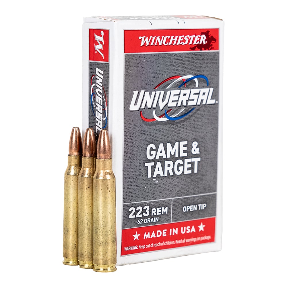 Winchester Ammo .223 Remington 20rd 62gr FMJ Open Tip- U223HP62