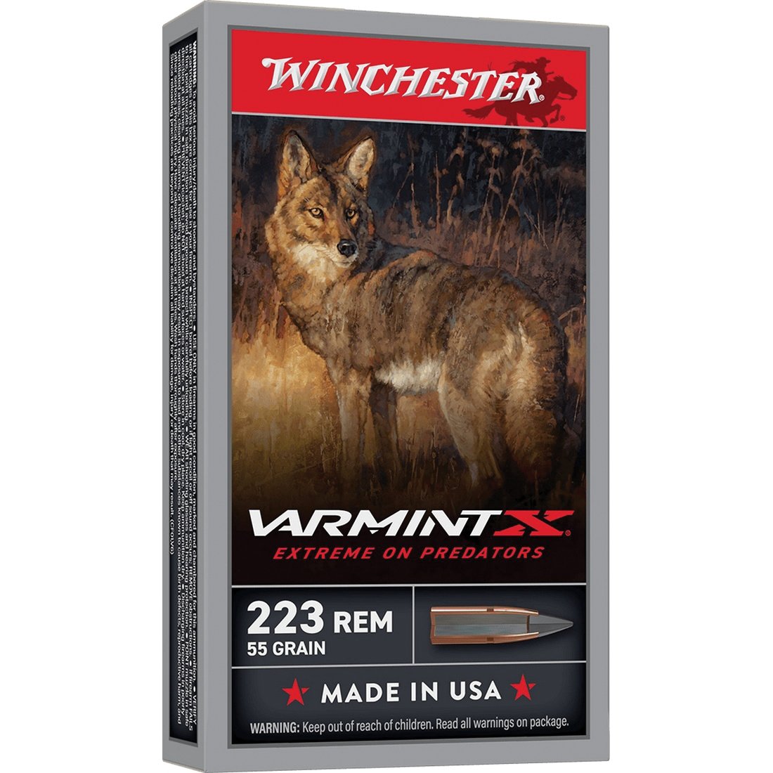 Winchester Ammunition Varmint X .223 Remington 55 gr XPPT 20rds Rifle Ammo for Varmint Hunting - X223PXP