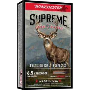 WINCHESTER AMMO 6.5 Creedmoor 140Gr BC Max Supreme Long Range 20rd