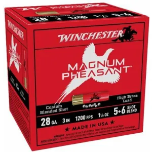 WINCHESTER AMMO 28Ga 1-1/8" 5 & 6 Magnum Pheasant 1 1/8oz 25rd
