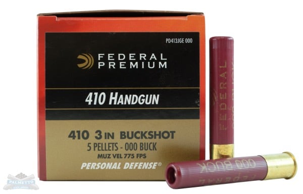 Federal 410ga 3" 5 Pellet 000 Buck Ammunition 20rds - PD413JGE 000