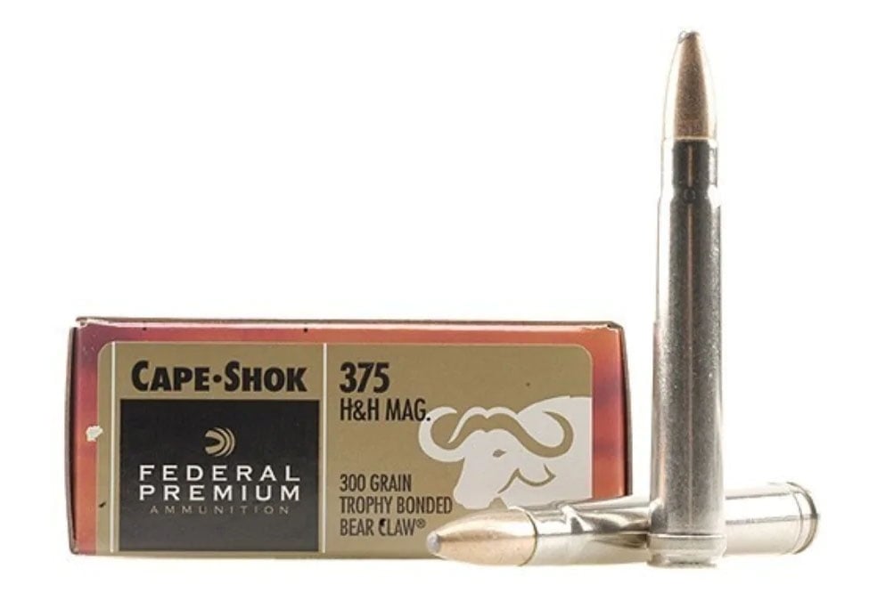 Federal 375 H&H Magnum 300gr Trophy bonded Bear Claw Ammunition 20rds - P375T1