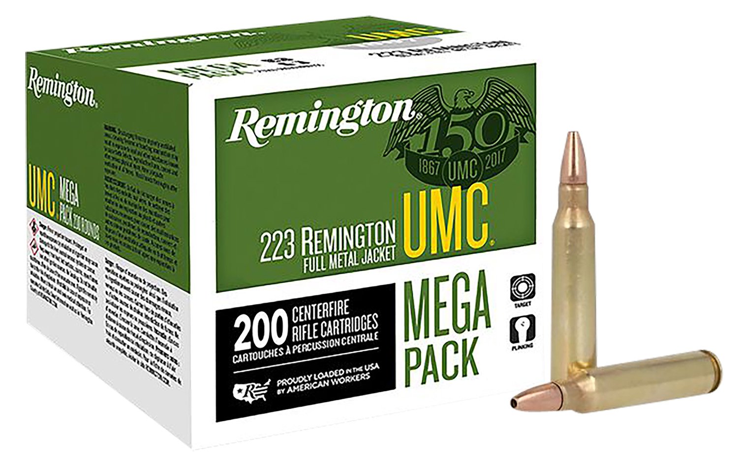 Remington UMC 45 gr Jacketed Hollow Point .223 Rem Ammo, 200/box - L223R7A