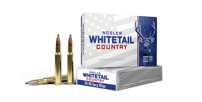 Nosler Whitetail Country 30-06 Springfield 165gr SB ST Ammo 20rds - 40125