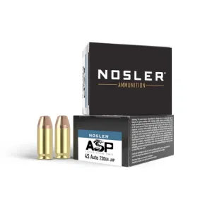 NOSLER ASP 45ACP 230GR JHP Brass Ammunition | 20 Round