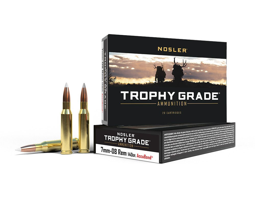Nosler Trophy Grade 7mm Rem Mag Ammo 140 Grain AccuBond, 20 Rds - 60042