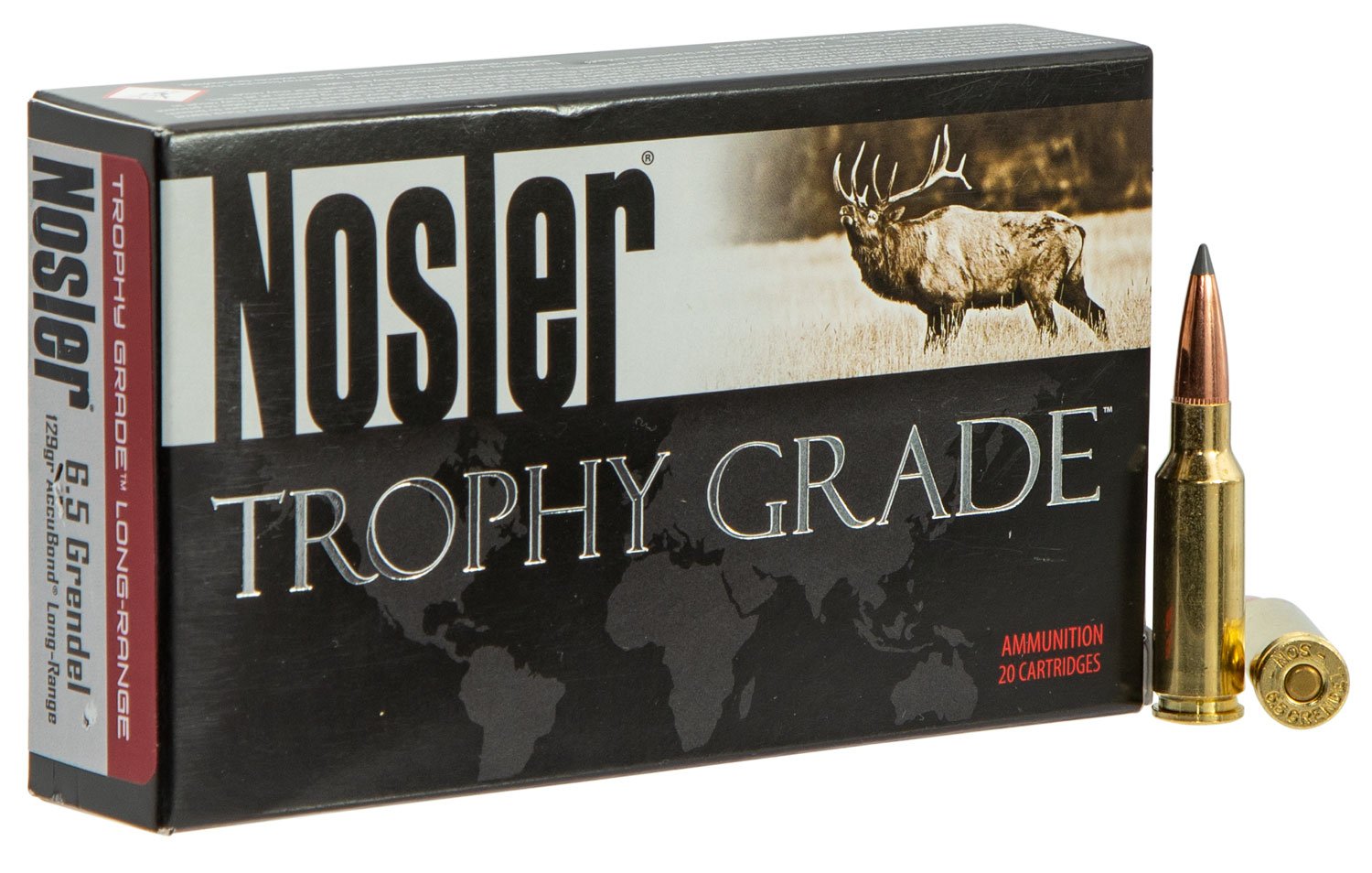 Nosler Trophy Grade 6.5 Grendel 129 grain AccuBond-Long Range Rifle Ammo, 20/Box - 60146