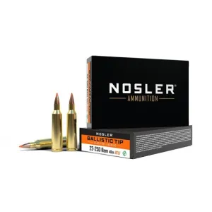 NOSLER 22-250 Rem 40Gr Ballistic Tip Lead Free Varmint 20