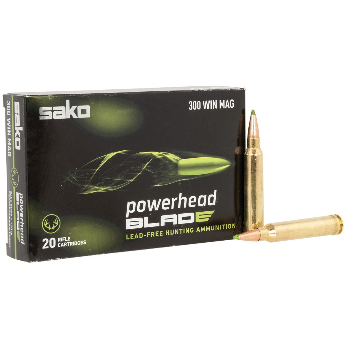 Sako Powerhead Blade .300 Win Mag 170 gr LFBT 20rds Rifle Ammo for Lead-Free and High Accuracy - JASPHB300WM170B