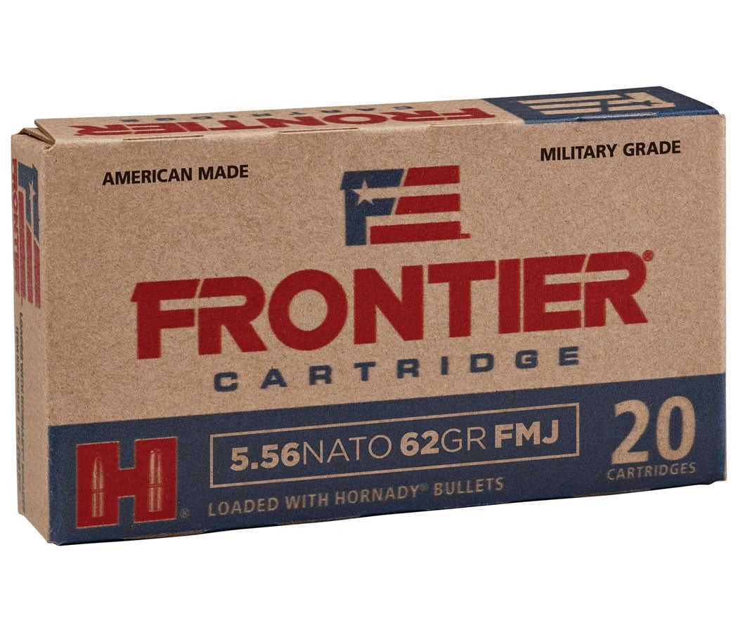 Hornady Frontier 5.56 Ammo 62 gr FMJ, 20rds - FR260