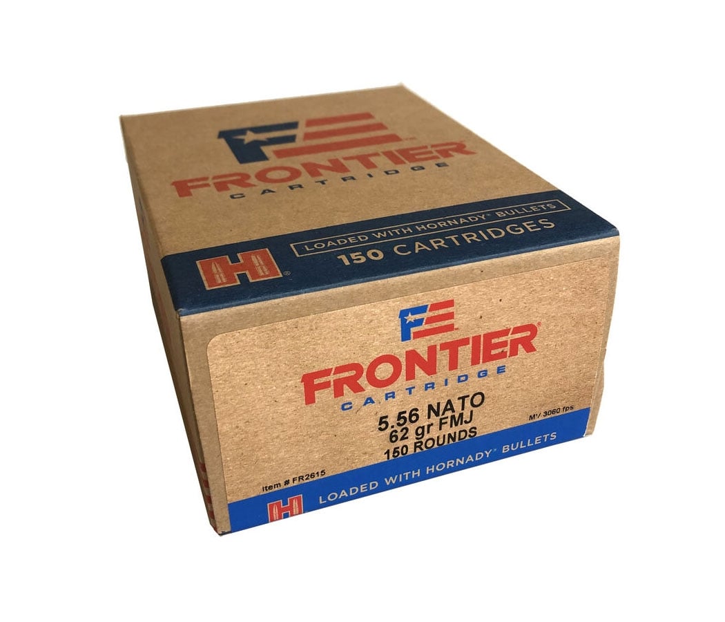 Hornady Frontier 62 gr Full Metal Jacket 5.56 Ammo, 150/box - FR2615