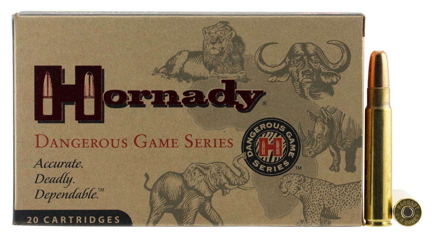 Hornady Dangerous Game 400 gr Solid .416 Ruger Ammo, 20/box - 82666