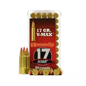 HORNADY Varmint Express 17 HMR 17Gr V-MAX Brass Ammunition | 50 Rounds