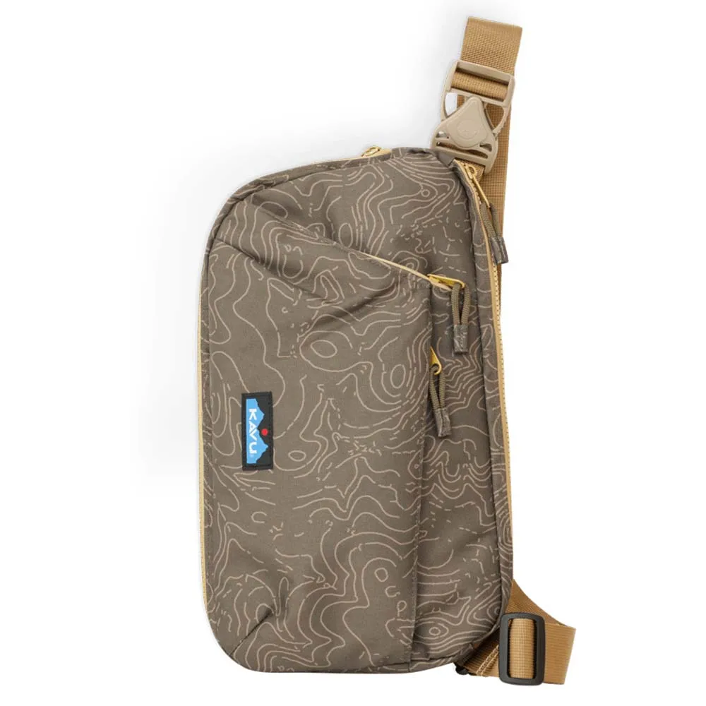 KAVU Roam Sling Bag, Olive Topo