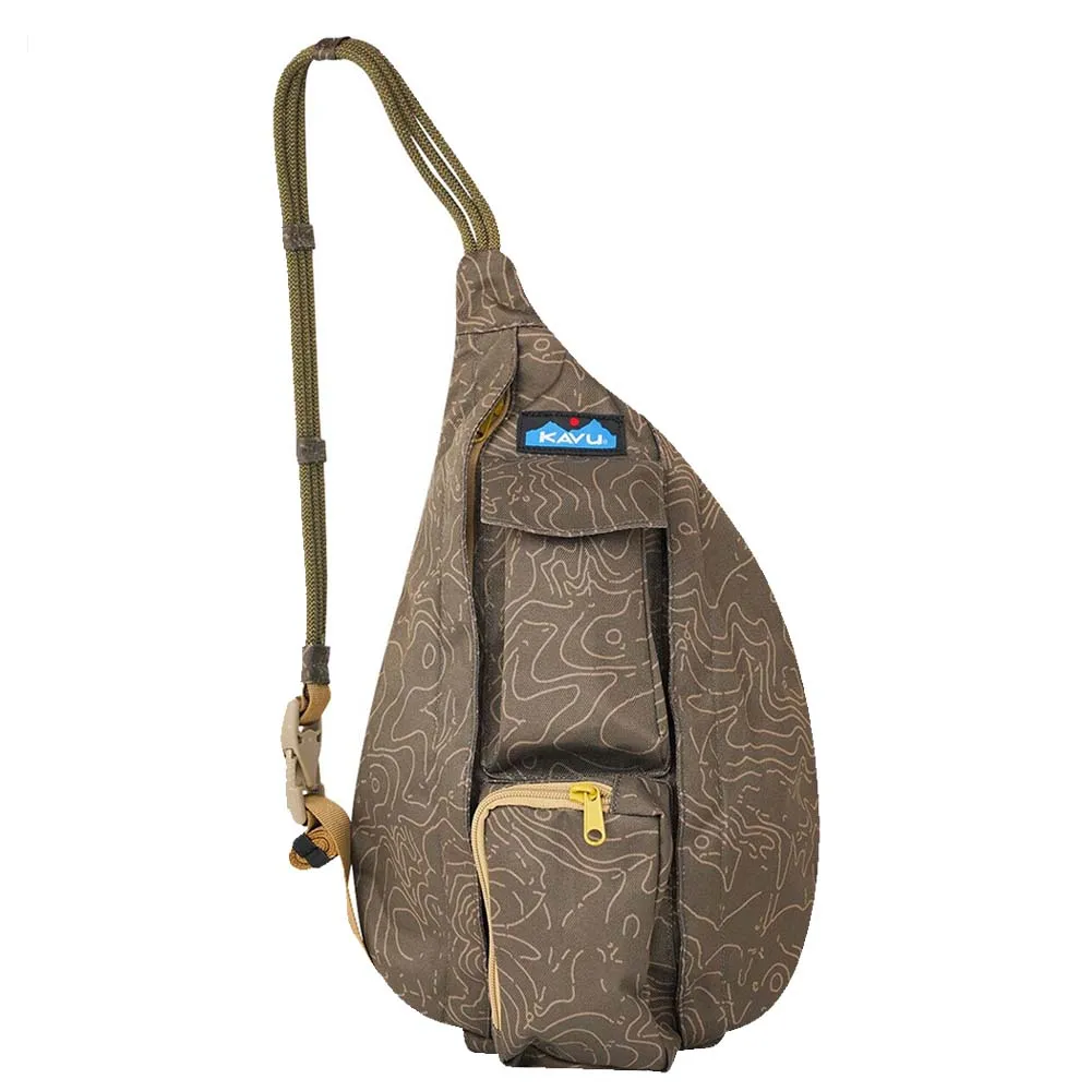 KAVU Mini Paxton Pack Sling Bag, Olive Topo