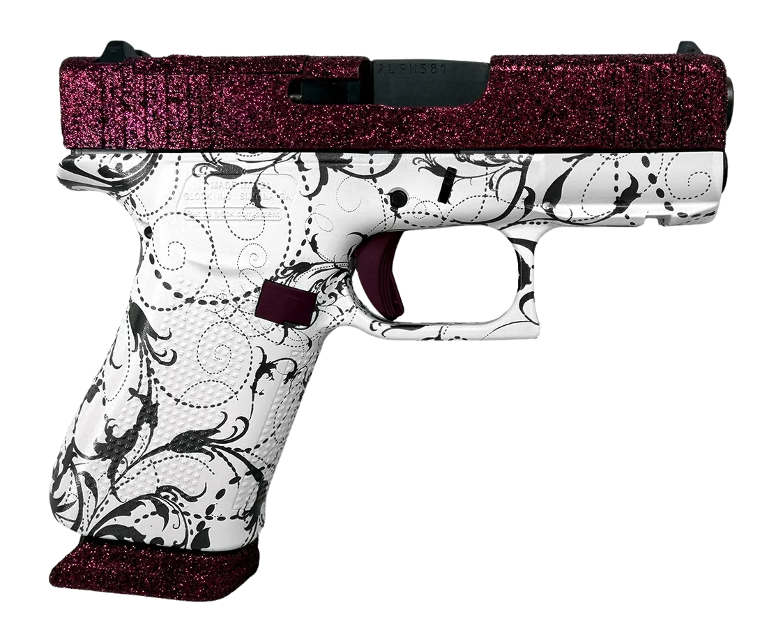 Glock G43X Black / Red Paisley 9mm 3.41 GMB Barrel 15-Rounds OR