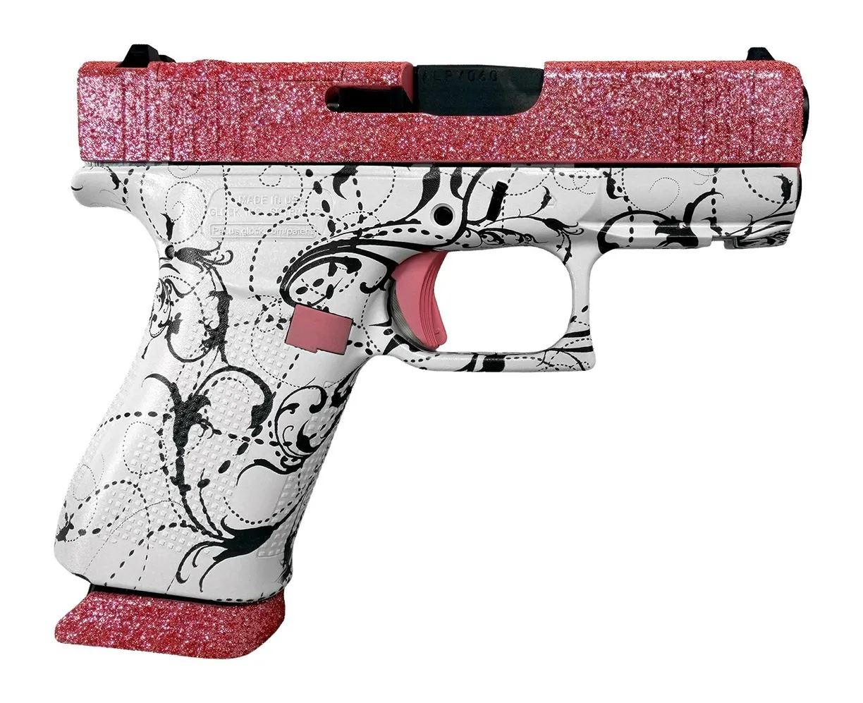 Glock G43X White / Pink 9mm 3.42 Barrel 15-Rounds OR