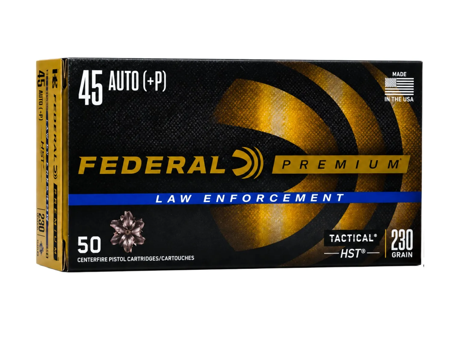 Federal Premium LE Tactical HST .45 ACP+P 230GR JHP Ammo, 50Rds