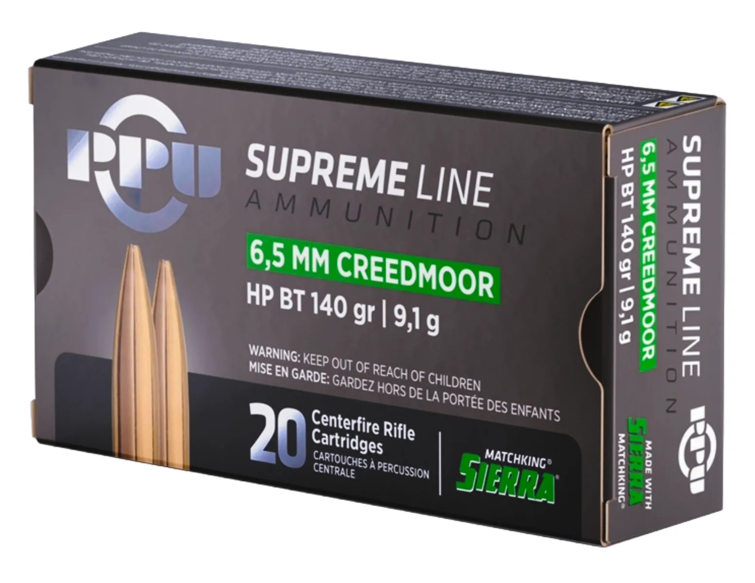 PPU Supreme 6.5 Creedmoor 140 Grain 20-Rounds SMBTHP