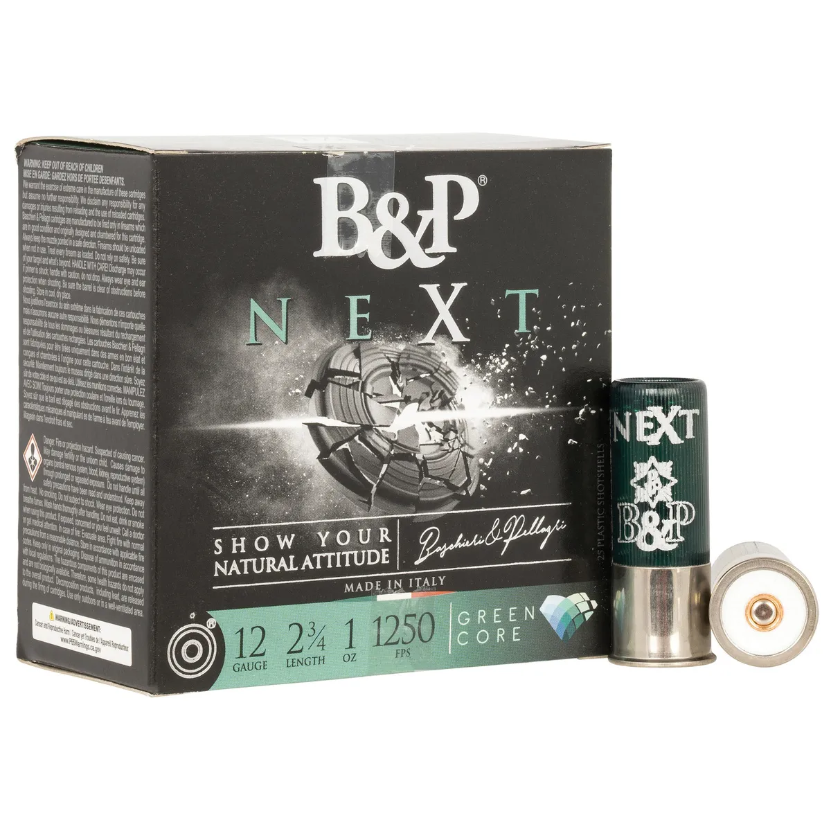 B&P Next 12 Gauge 2-3/4" #7.5 1 oz 25rds Shotshell - Next Generation Target Load - 12B1NX75