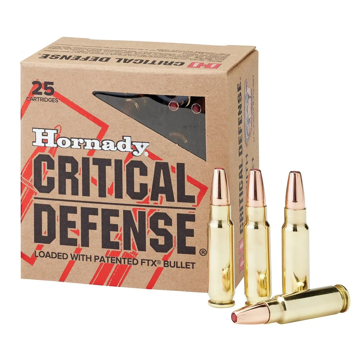 Hornady Critical Defense Nickel-Plated Brass 5.7 X 28 40 Grain 25-Rounds FTE