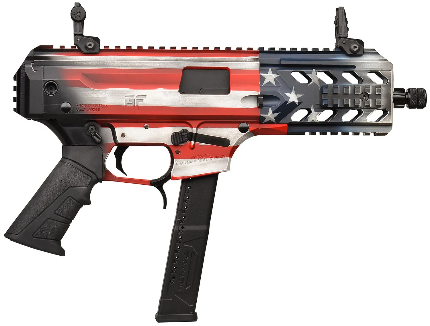 G-Force Blade8 American Flag 9mm 6 Barrel 33-Rounds