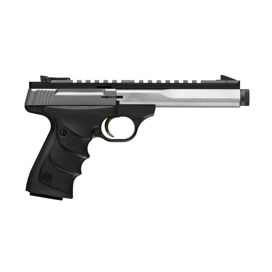 Browning Buck Mark Contour Stainless 5.9 Suppressor-Ready .22LR 5.90" 10rds Pistol, Black - 051589490