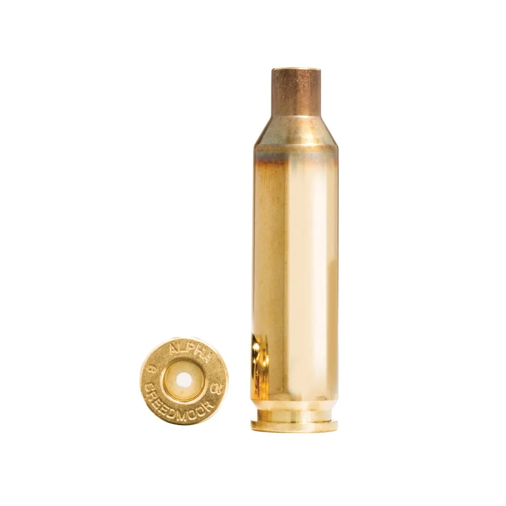 Alpha Munitions 6mm Creedmoor Large Rifle Unprimed Brass Cartridge Case, 100rds