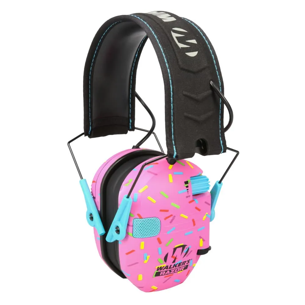 Walkers Game Ear Razor Slim Electronic Earmuff Pink Sprinkles