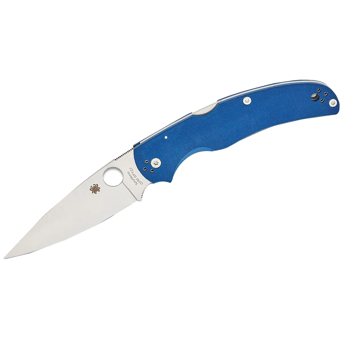 Spyderco Native Chief Folding Knife Drop Point, Cobalt Blue