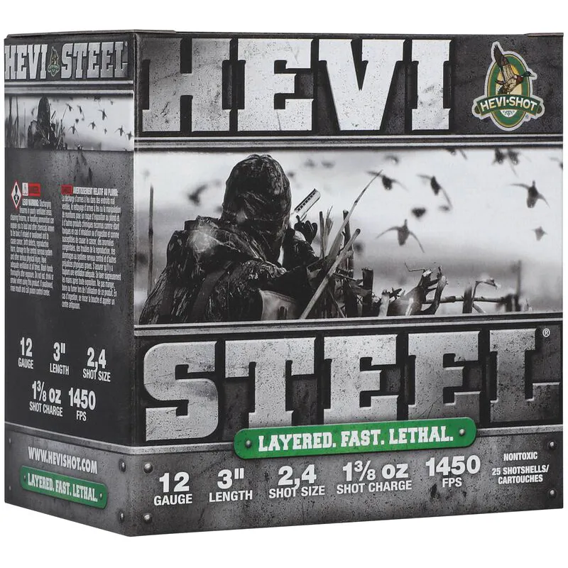 Hevi-shot Hevi-Steel 12 Gauge 3" #2/4 1-3/8 Ounce 25rds