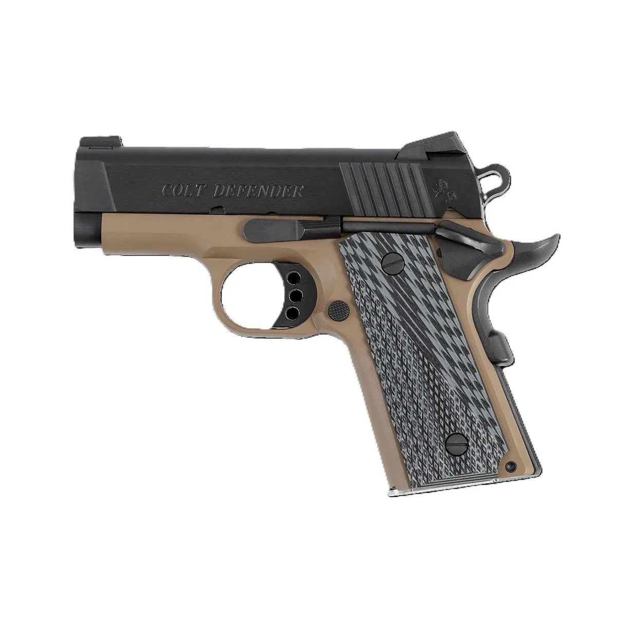 Colt Firearms Defender Flat Dark Earth .45 ACP 3 Barrel 7-Rounds